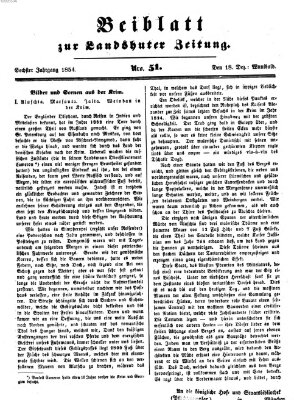 Landshuter Zeitung Montag 18. Dezember 1854