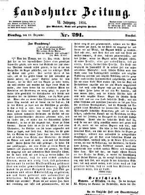 Landshuter Zeitung Dienstag 19. Dezember 1854