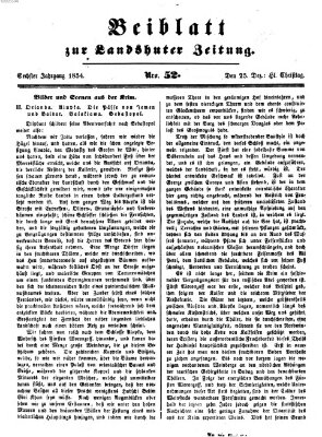 Landshuter Zeitung Montag 25. Dezember 1854