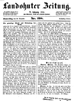 Landshuter Zeitung Donnerstag 28. Dezember 1854