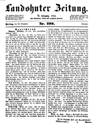 Landshuter Zeitung Freitag 29. Dezember 1854