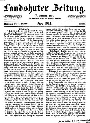 Landshuter Zeitung Sonntag 31. Dezember 1854