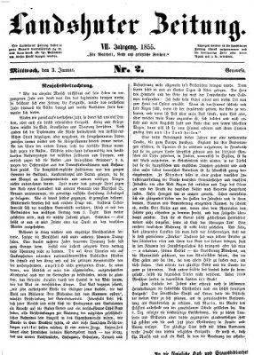 Landshuter Zeitung Mittwoch 3. Januar 1855