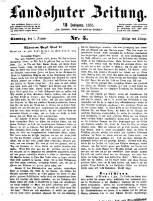 Landshuter Zeitung Samstag 6. Januar 1855