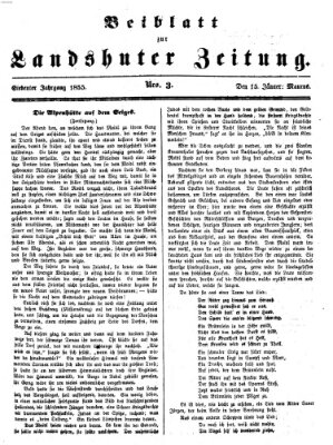 Landshuter Zeitung Montag 15. Januar 1855