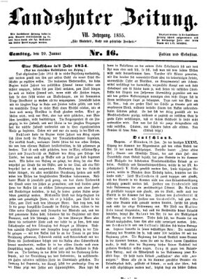 Landshuter Zeitung Samstag 20. Januar 1855