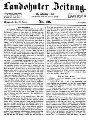 Landshuter Zeitung Mittwoch 24. Januar 1855