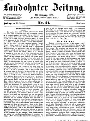 Landshuter Zeitung Freitag 26. Januar 1855