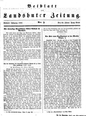 Landshuter Zeitung Montag 29. Januar 1855