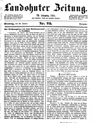 Landshuter Zeitung Dienstag 30. Januar 1855