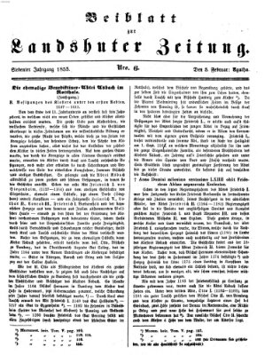 Landshuter Zeitung Montag 5. Februar 1855