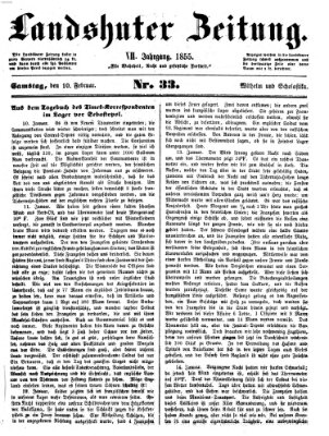 Landshuter Zeitung Samstag 10. Februar 1855