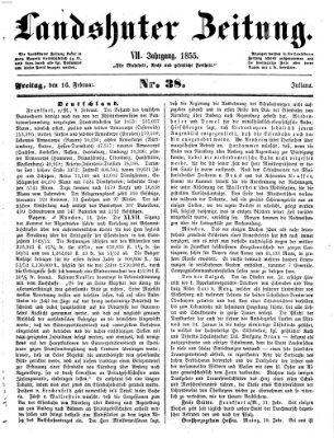 Landshuter Zeitung Freitag 16. Februar 1855