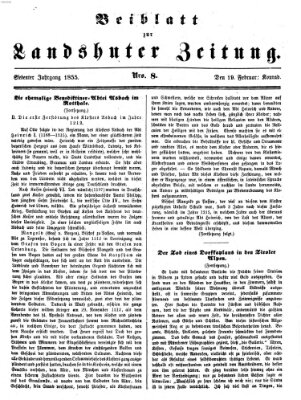 Landshuter Zeitung Montag 19. Februar 1855