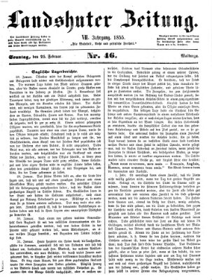 Landshuter Zeitung Sonntag 25. Februar 1855