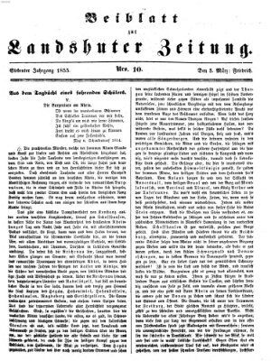 Landshuter Zeitung Montag 5. März 1855