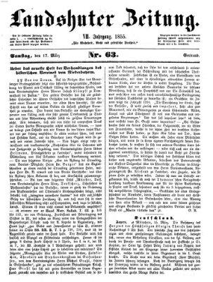 Landshuter Zeitung Samstag 17. März 1855