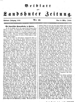 Landshuter Zeitung Montag 19. März 1855