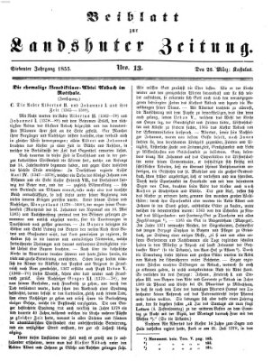 Landshuter Zeitung Montag 26. März 1855