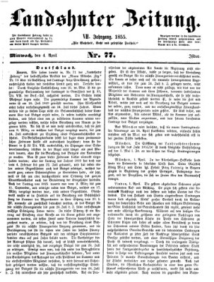 Landshuter Zeitung Mittwoch 4. April 1855