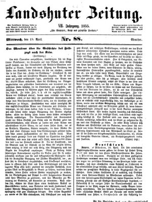 Landshuter Zeitung Mittwoch 18. April 1855