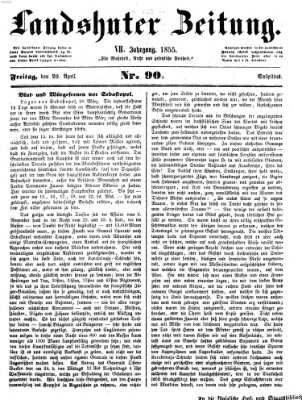 Landshuter Zeitung Freitag 20. April 1855