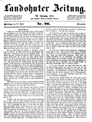 Landshuter Zeitung Freitag 27. April 1855