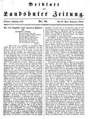 Landshuter Zeitung Montag 30. April 1855