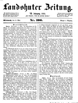 Landshuter Zeitung Mittwoch 9. Mai 1855