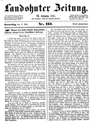 Landshuter Zeitung Donnerstag 17. Mai 1855