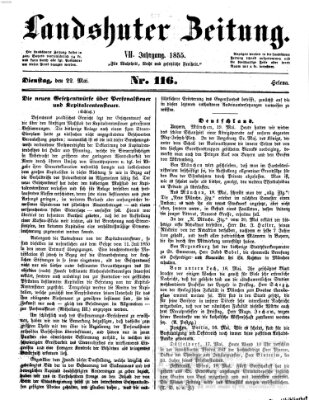 Landshuter Zeitung Dienstag 22. Mai 1855