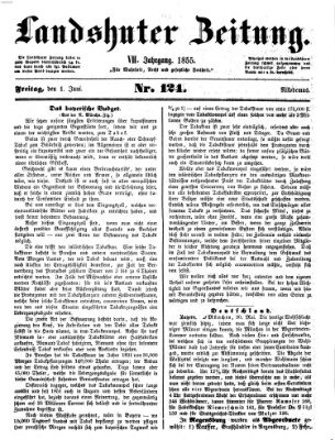 Landshuter Zeitung Freitag 1. Juni 1855