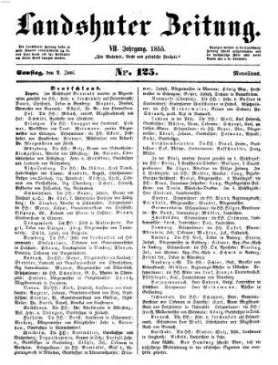 Landshuter Zeitung Samstag 2. Juni 1855