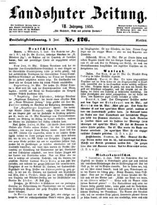 Landshuter Zeitung Sonntag 3. Juni 1855