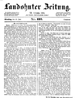 Landshuter Zeitung Dienstag 12. Juni 1855