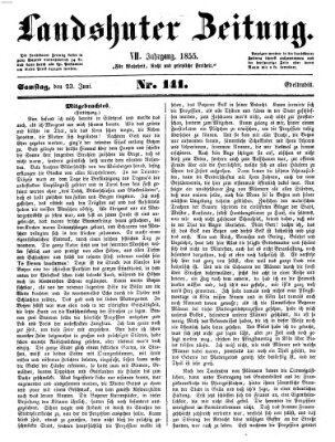 Landshuter Zeitung Samstag 23. Juni 1855