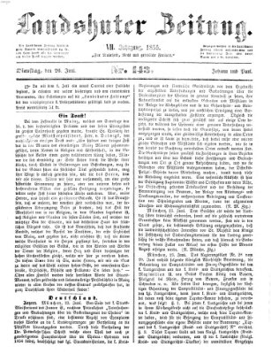 Landshuter Zeitung Dienstag 26. Juni 1855