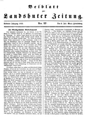 Landshuter Zeitung Montag 2. Juli 1855