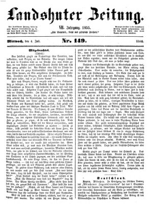 Landshuter Zeitung Mittwoch 4. Juli 1855