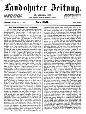 Landshuter Zeitung Donnerstag 5. Juli 1855