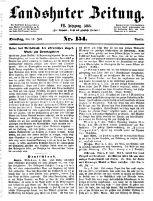 Landshuter Zeitung Dienstag 10. Juli 1855