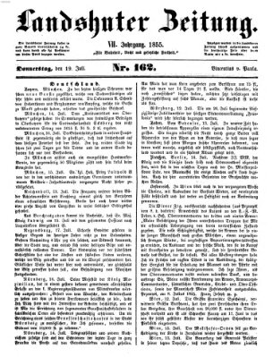 Landshuter Zeitung Donnerstag 19. Juli 1855