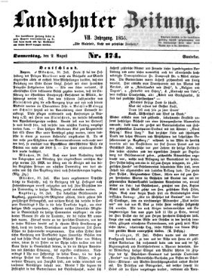 Landshuter Zeitung Donnerstag 2. August 1855