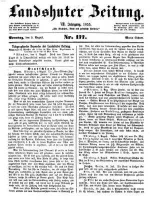 Landshuter Zeitung Sonntag 5. August 1855