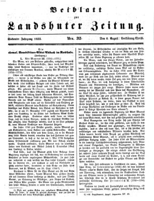 Landshuter Zeitung Montag 6. August 1855