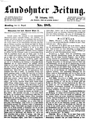 Landshuter Zeitung Samstag 11. August 1855