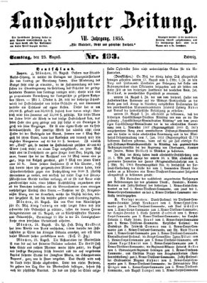 Landshuter Zeitung Samstag 25. August 1855