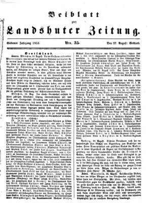 Landshuter Zeitung Montag 27. August 1855