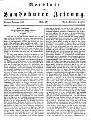 Landshuter Zeitung Montag 3. September 1855