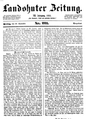 Landshuter Zeitung Freitag 28. September 1855